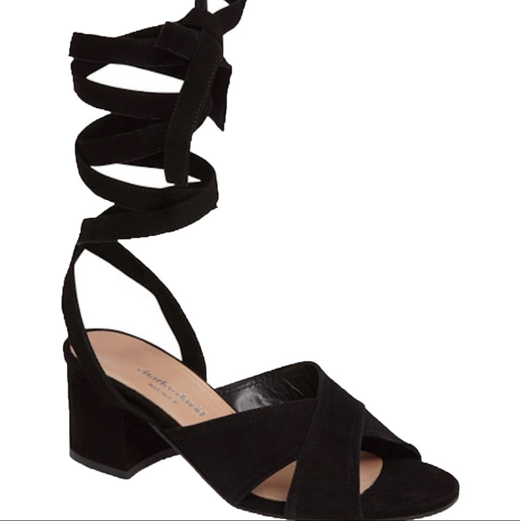 Charles David Blossom Wrap Open Toe Block Heel